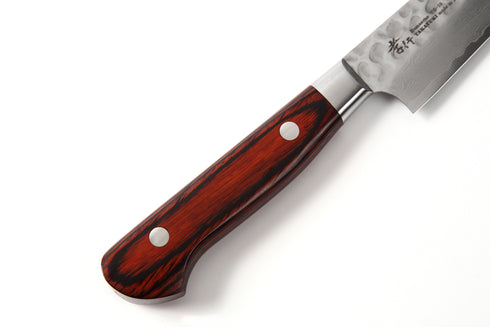 堺 孝行 VG10 33層 ダマスカス ペティーナイフ 洋包丁 マホガニー柄 6